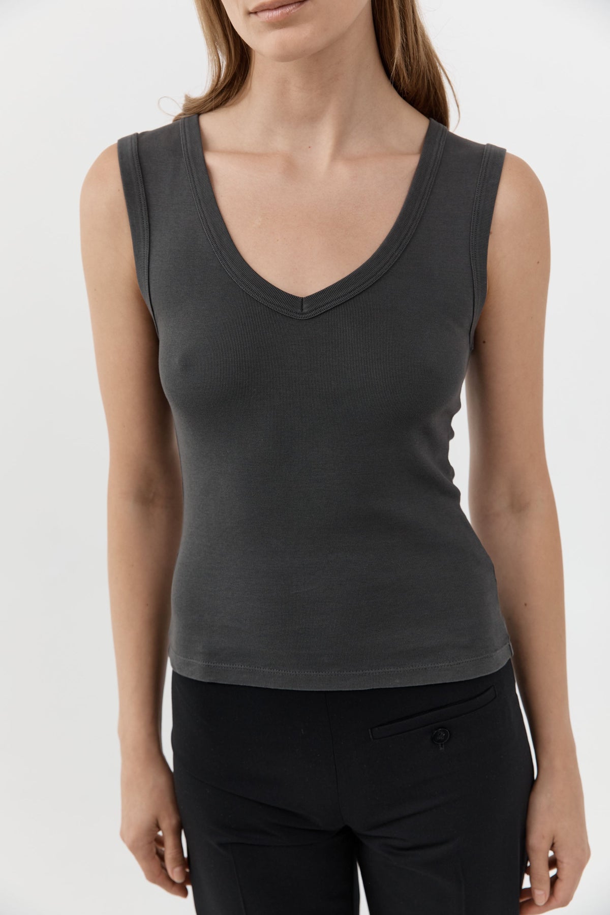 Organic Cotton 90s Top - Dark Moss