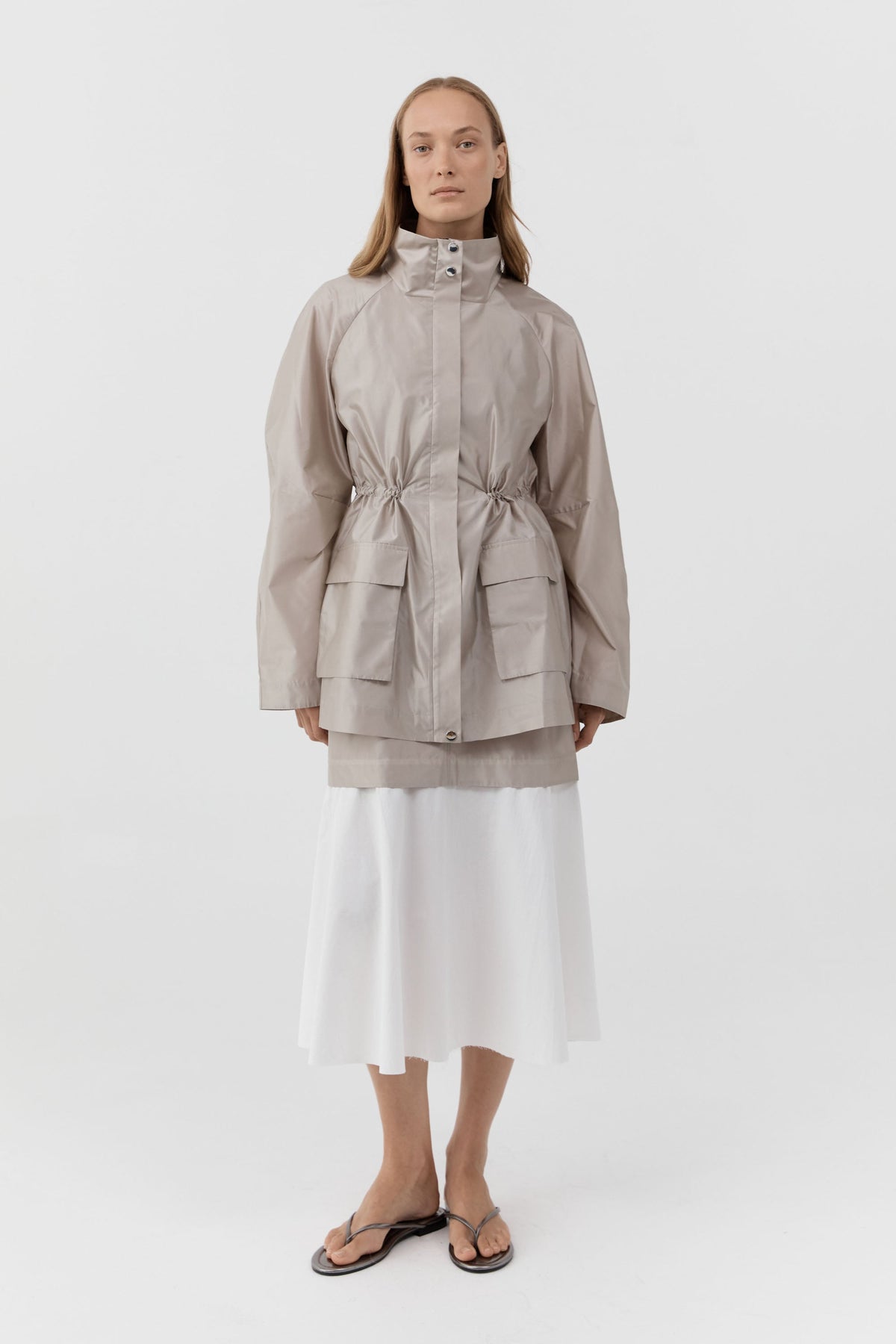 Paper Taffeta Parka - Fog