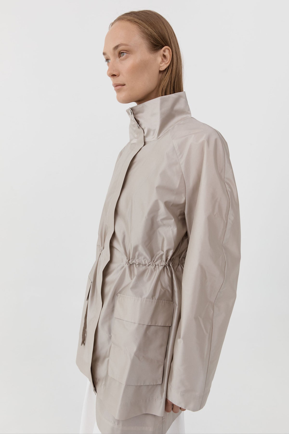 Paper Taffeta Parka - Fog