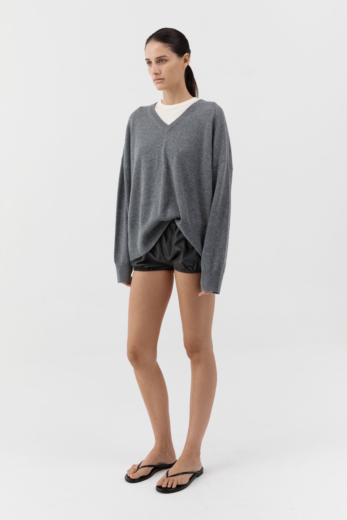 Paper Taffeta Petite Shorts - Dark Vetiver