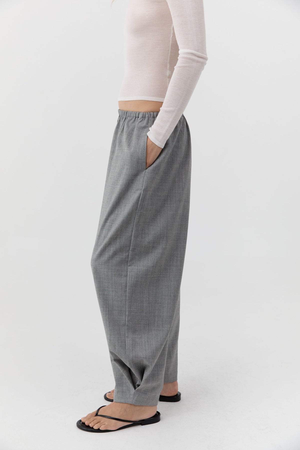 Relaxed Balloon Pants - Cobblestone