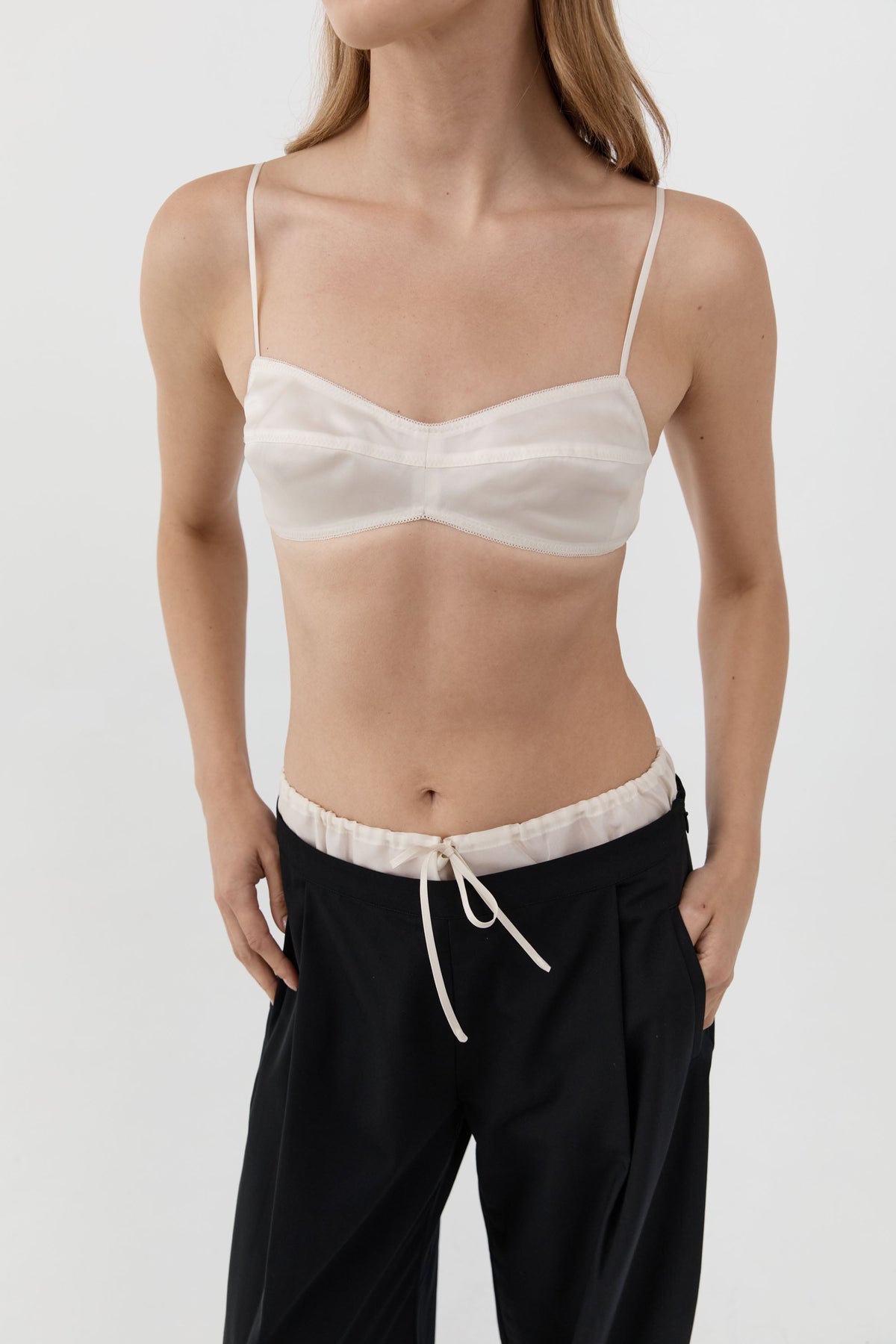 Silk Organza Bralette - Talco