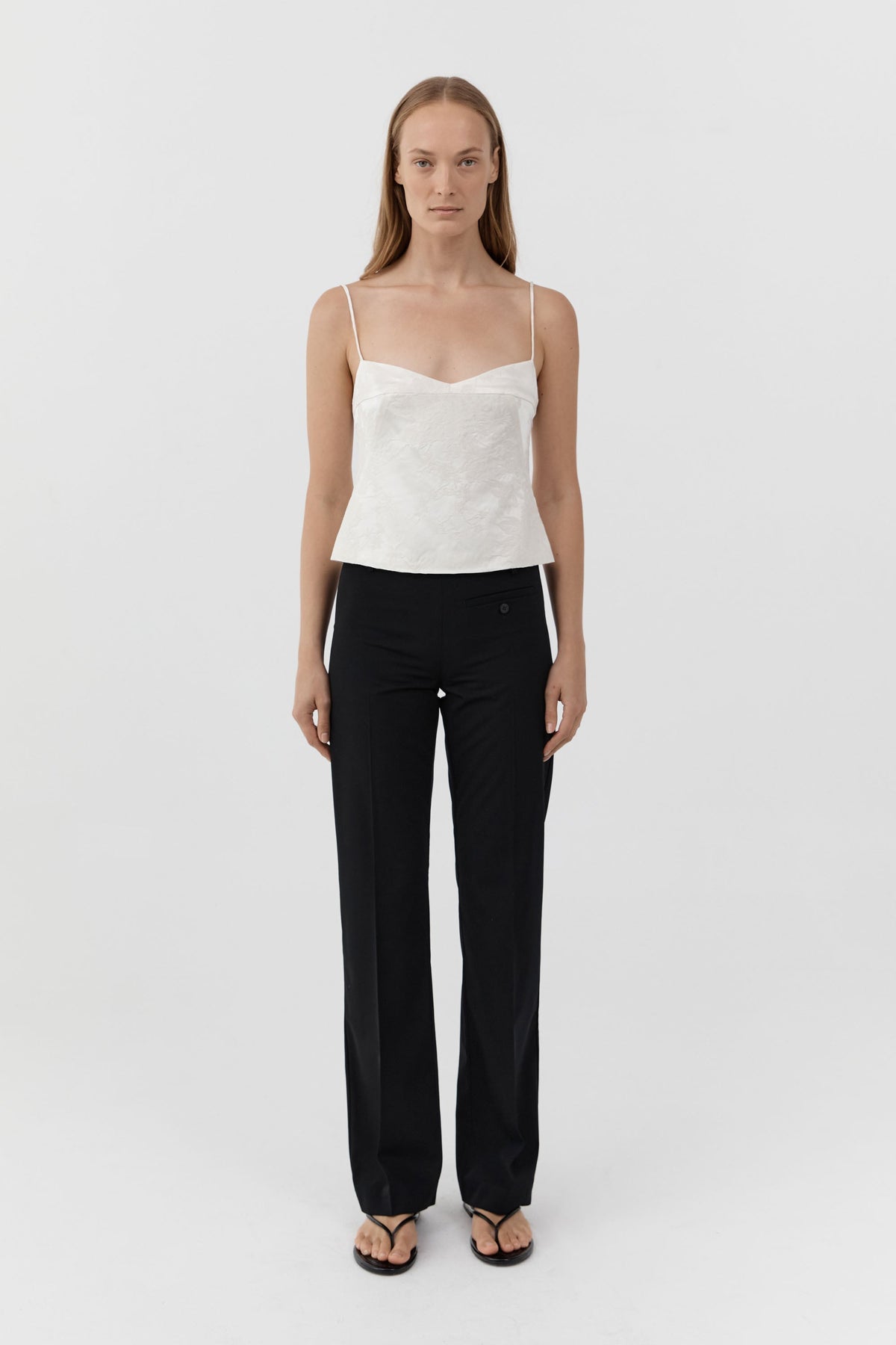 Silk Wool Jacquard Cami - Talco