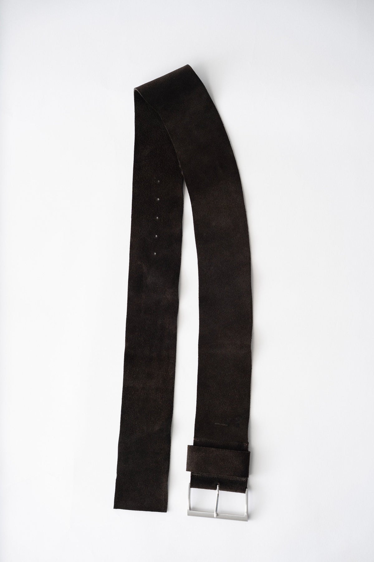 Soft Wide Belt - Coffee Suede