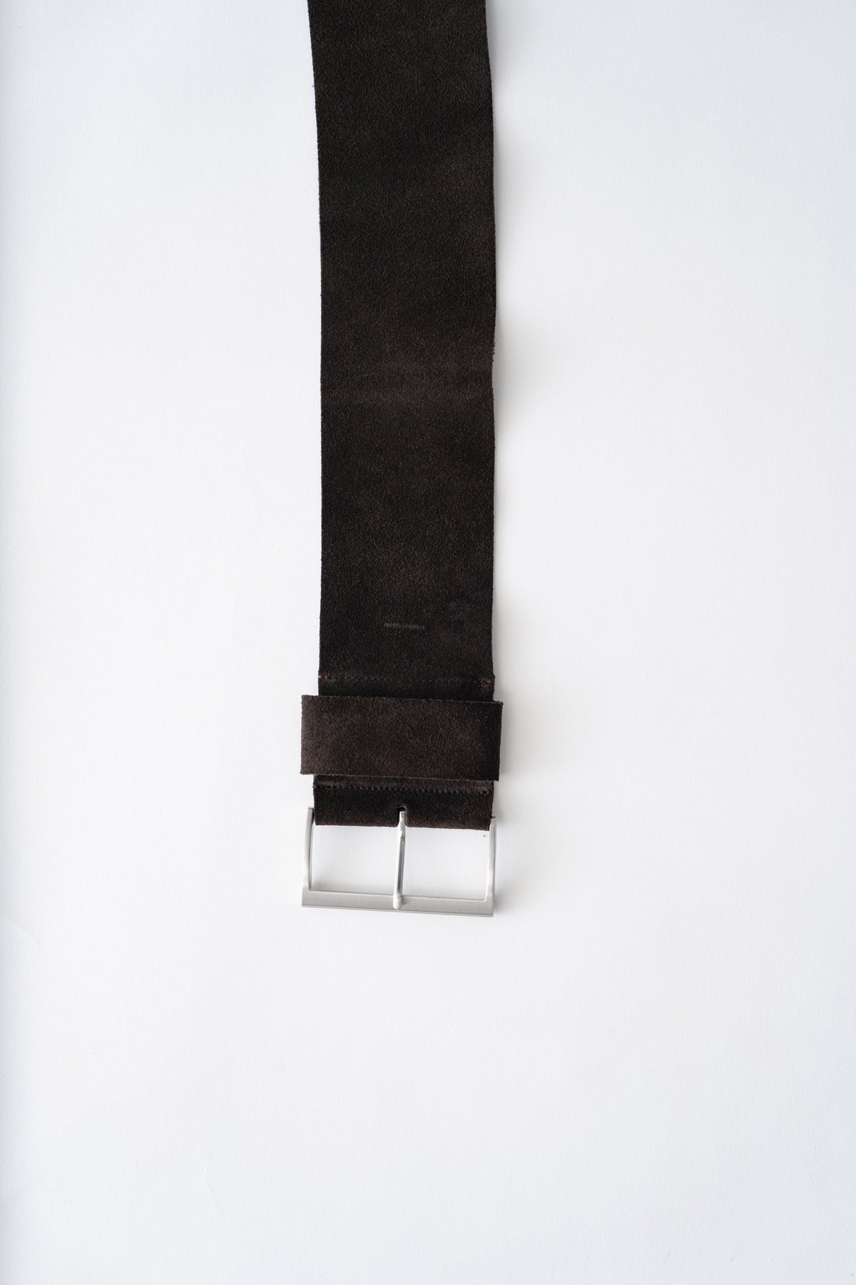 Soft Wide Belt - Coffee Suede