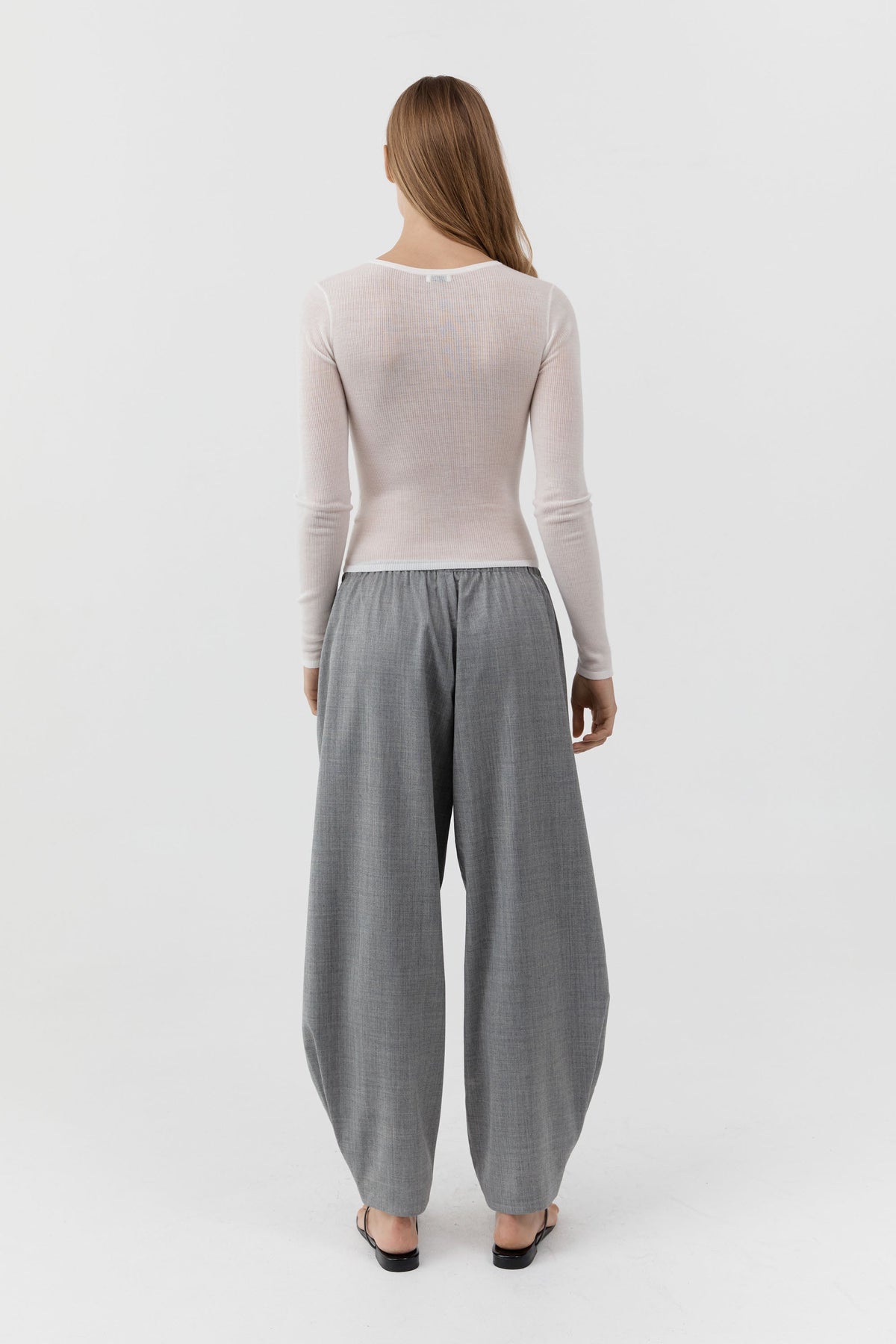 Superfine Merino Wool Long Sleeve Top - Talco