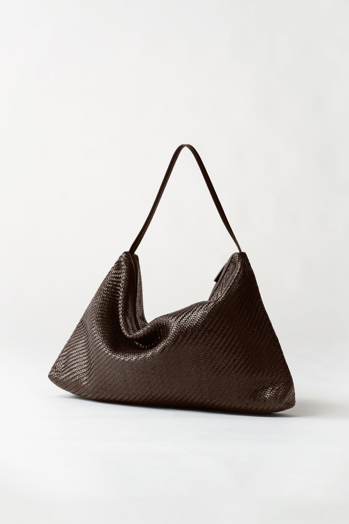 Woven Hobo Bag - Coffee