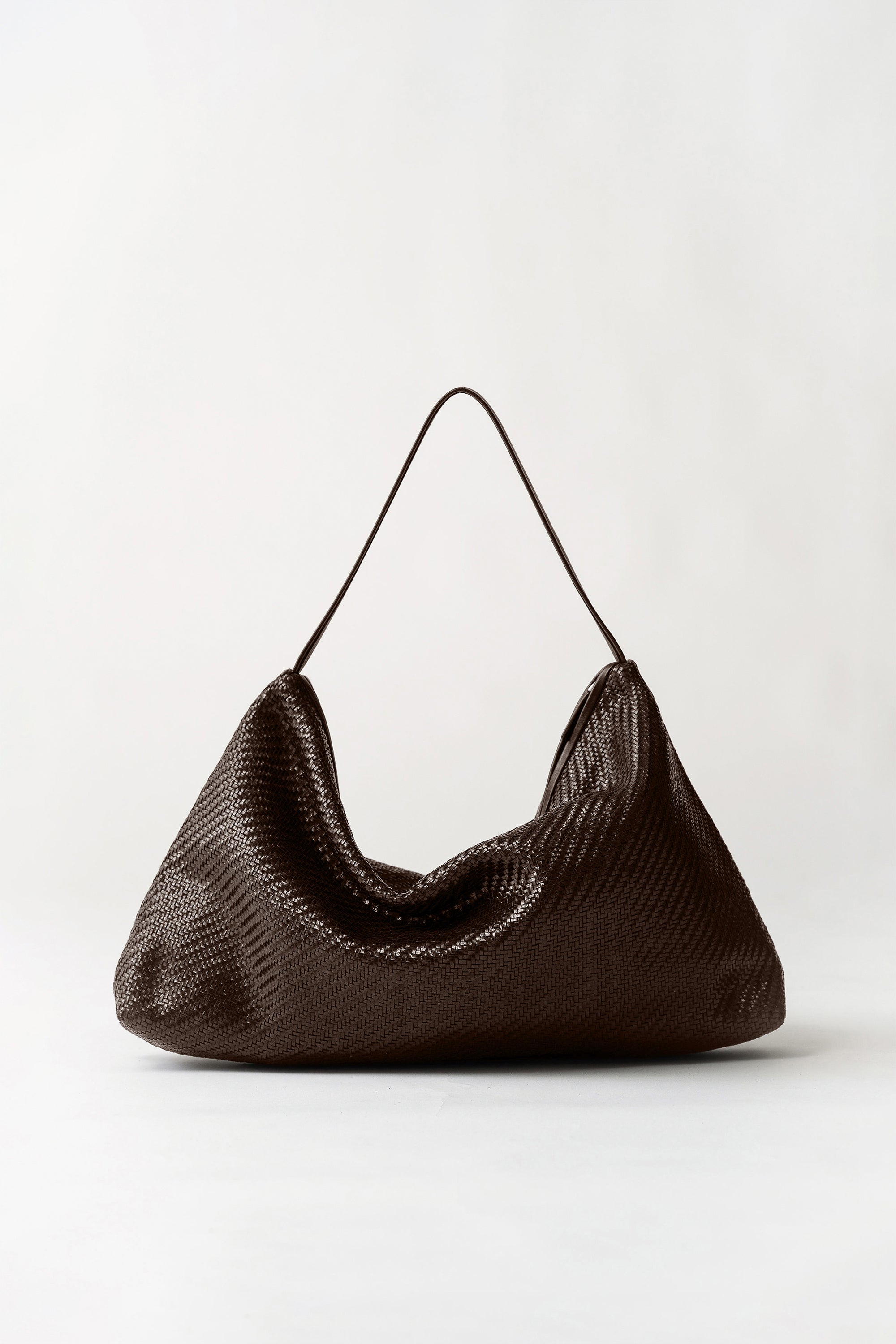 Woven Hobo Bag - Coffee