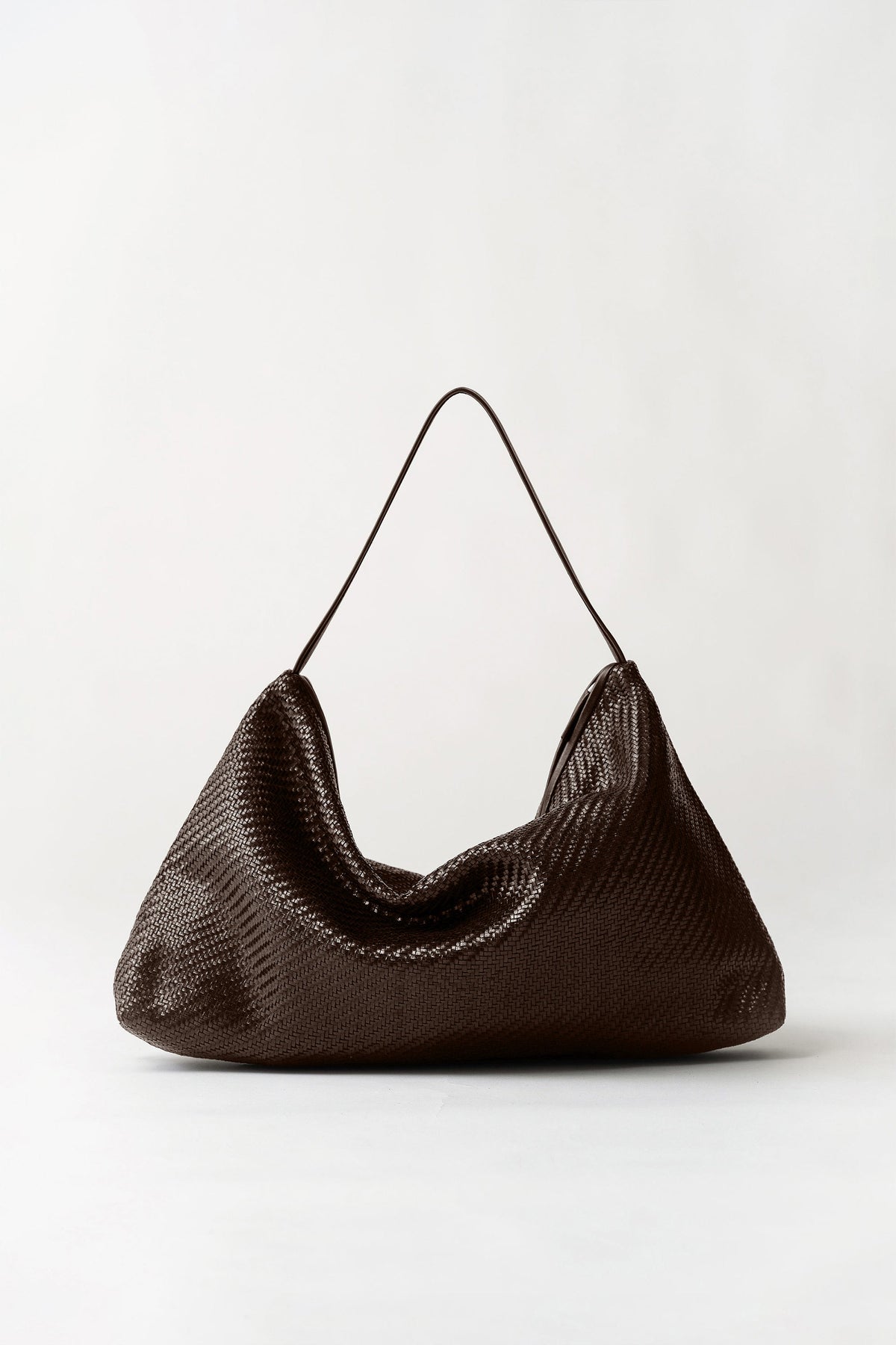 Woven Hobo Bag - Coffee