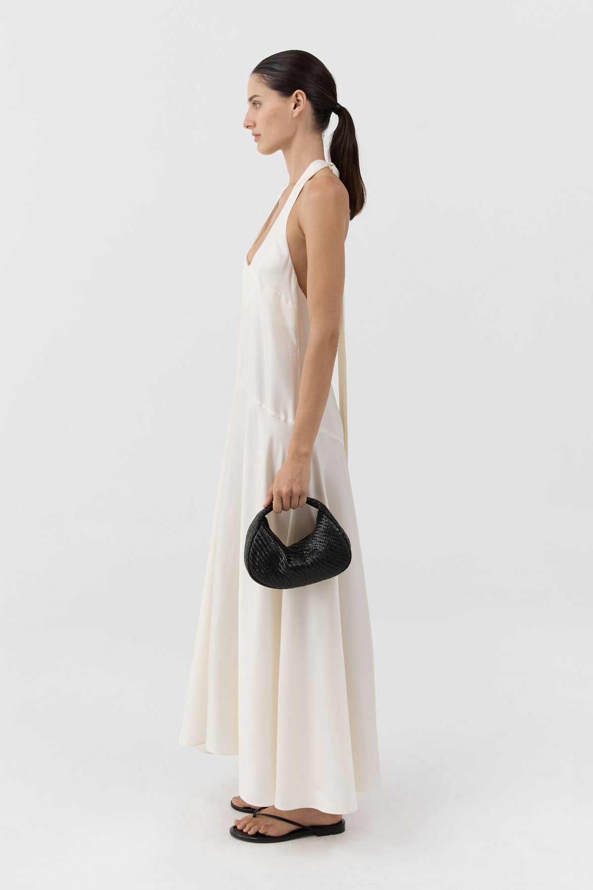 Woven Mini Bon Bon Bag - Black