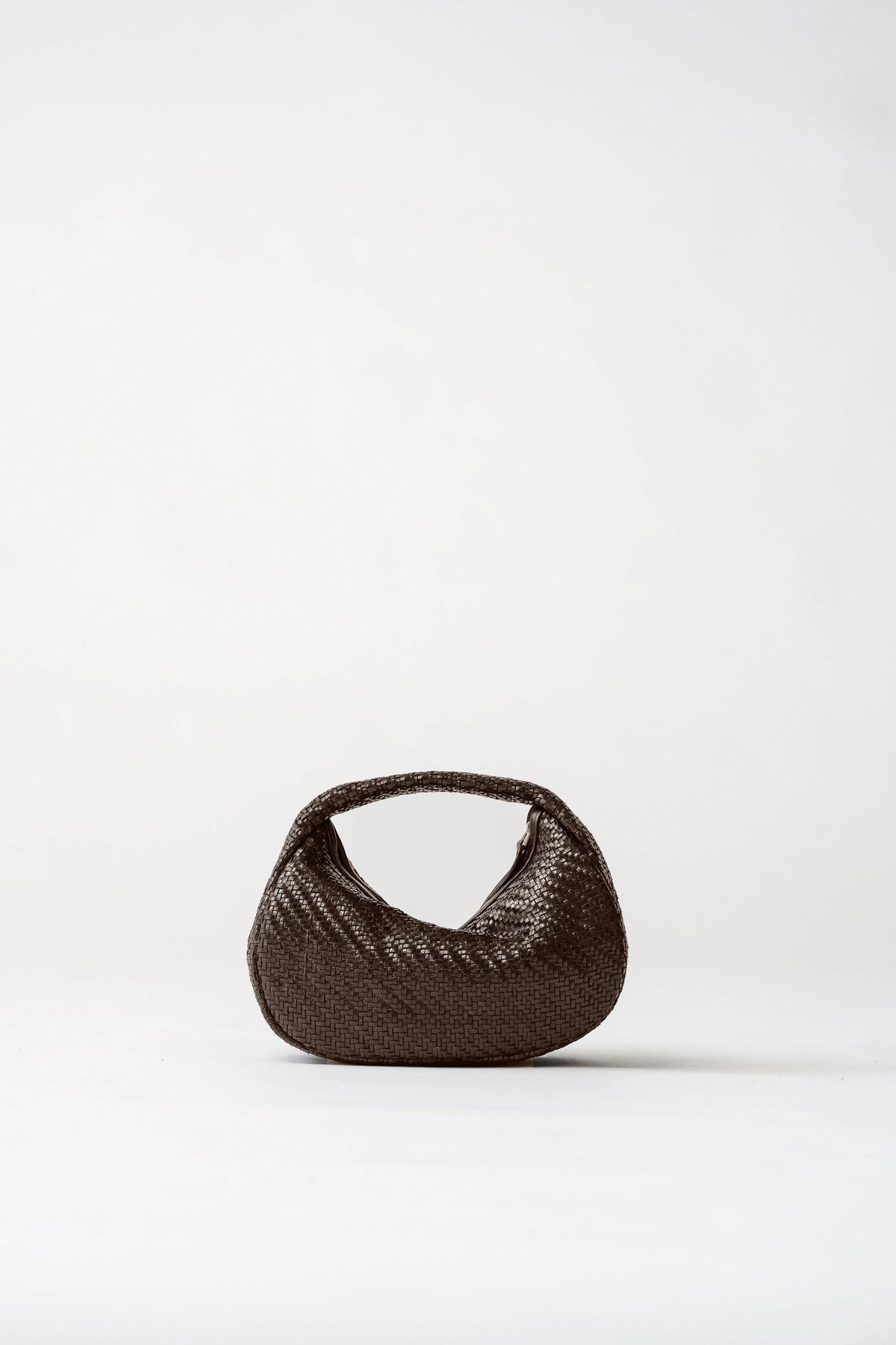 Woven Mini Bon Bon Bag - Coffee