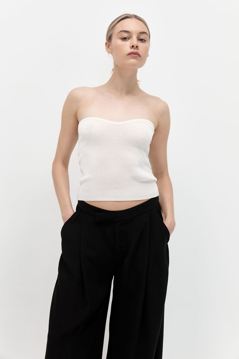 Curve Knit Top - White