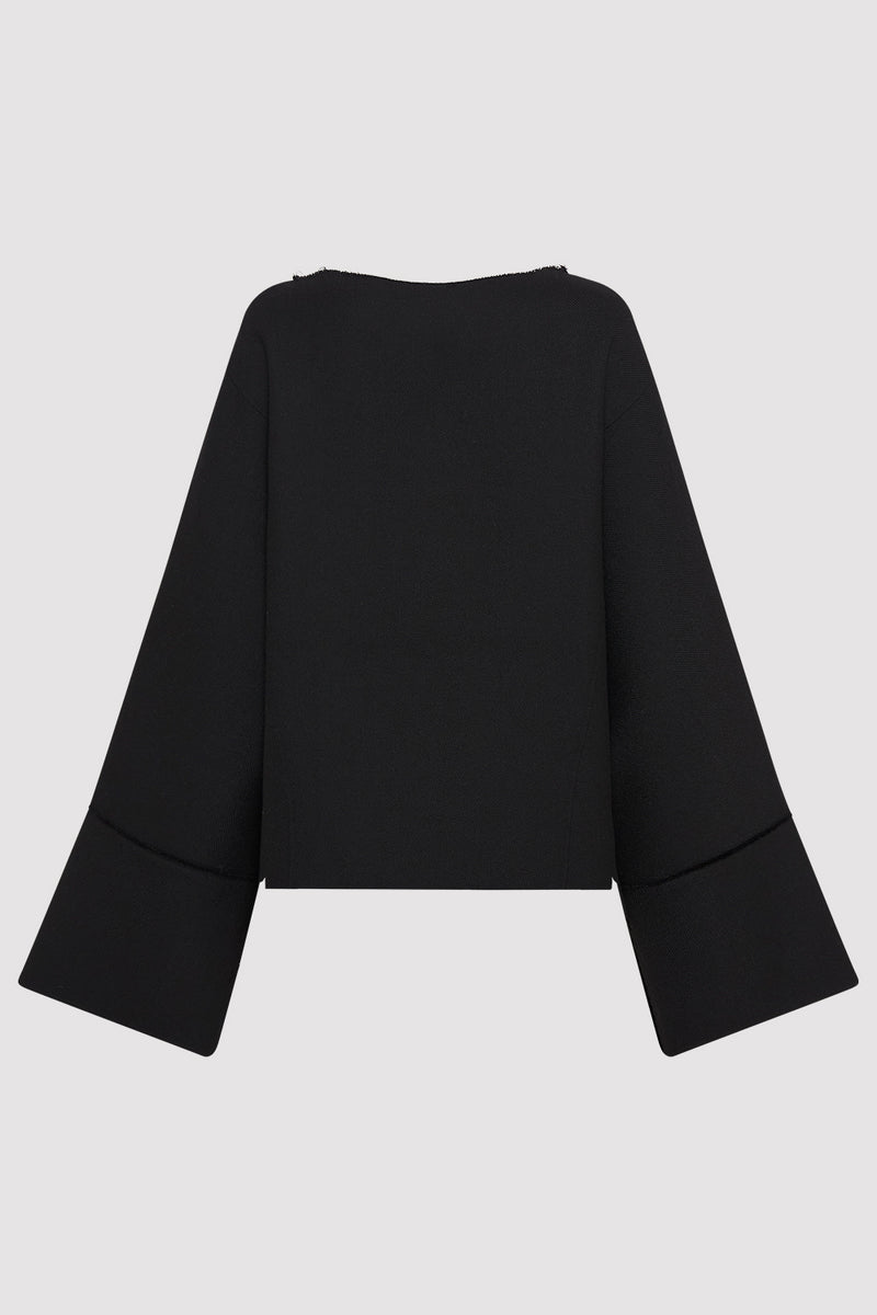Architectural Wool Sweater - Black