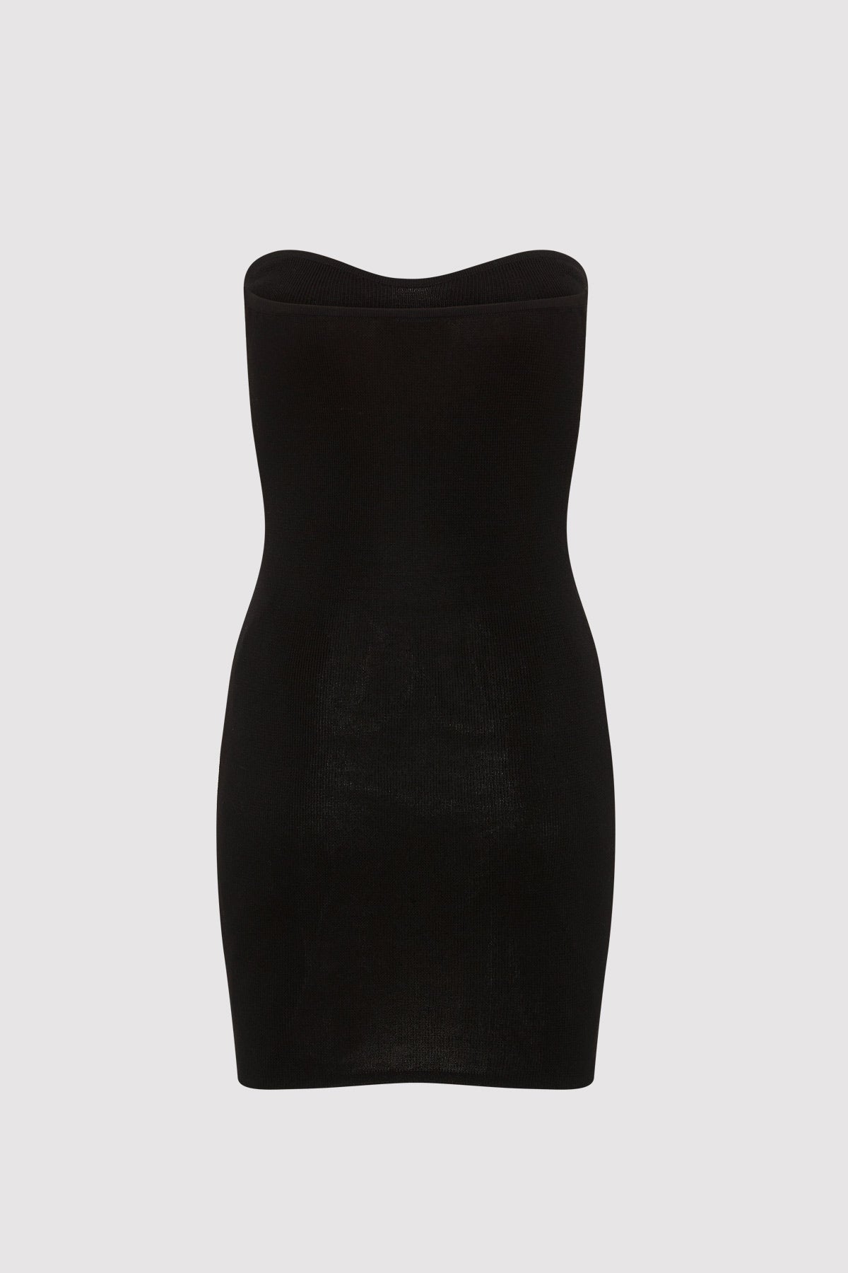 Curve Knit Mini Dress - Black