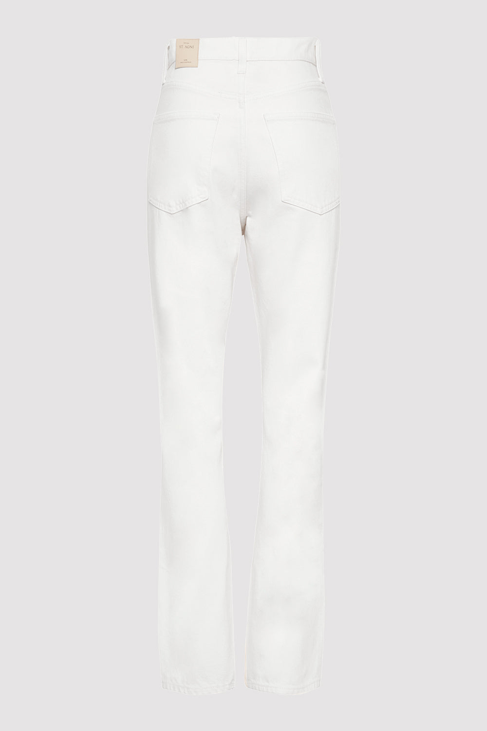 High Waist Crop Flare Jeans - Off White