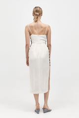 Link Detail Dress - Cool White