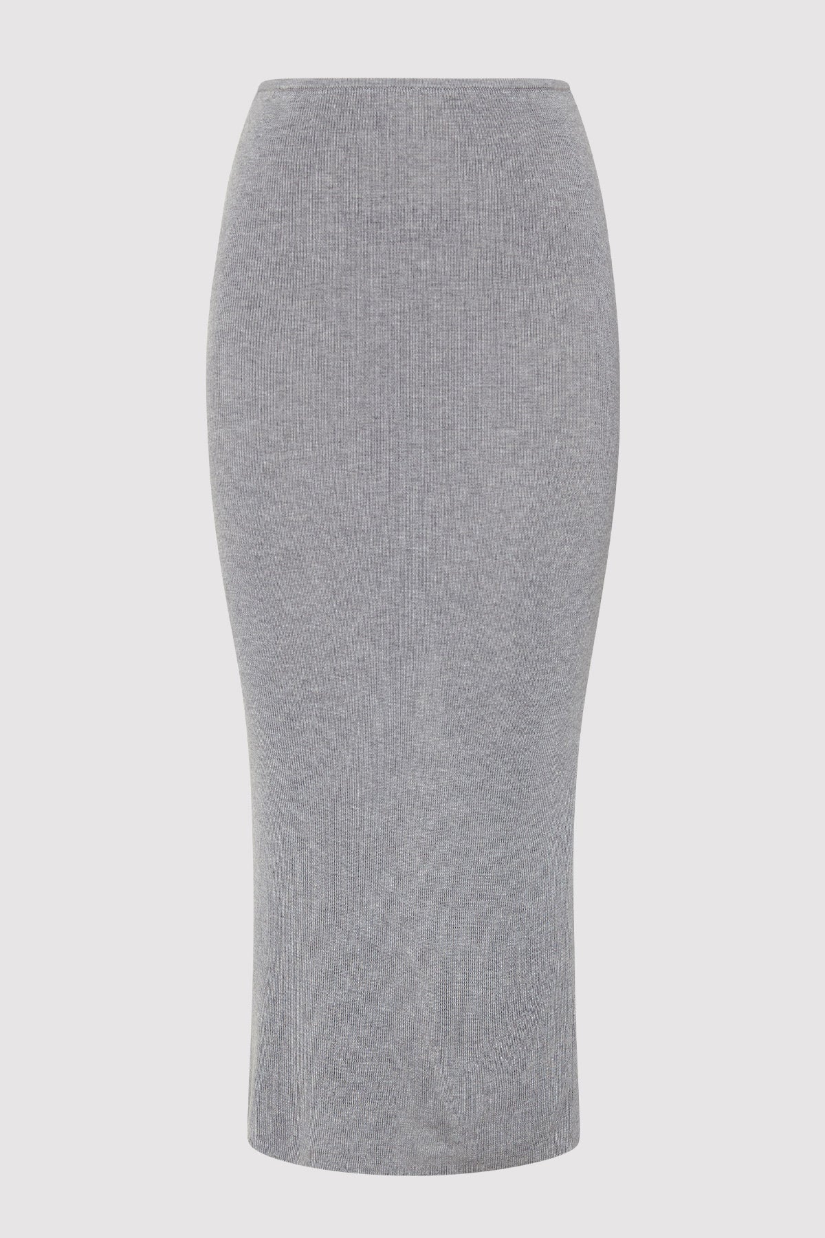 Low Waist Knit Skirt - Grey Marle
