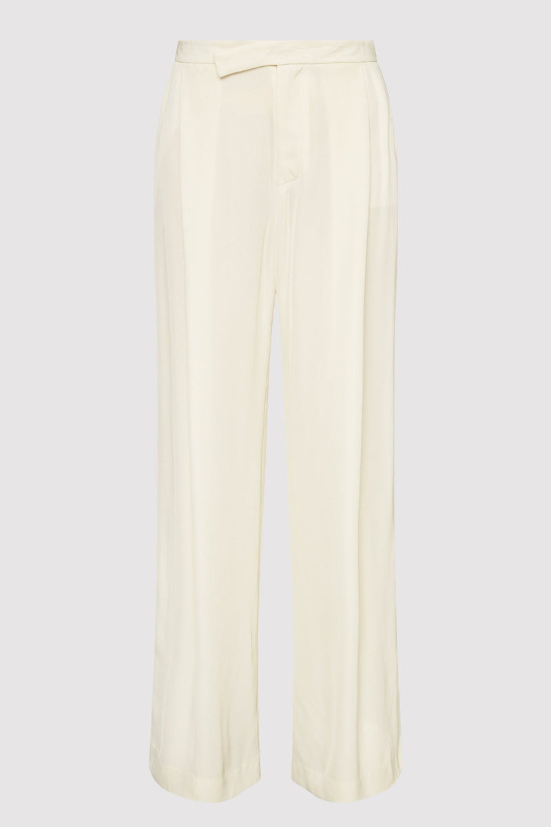 Overlap Waist Trousers - Cool White