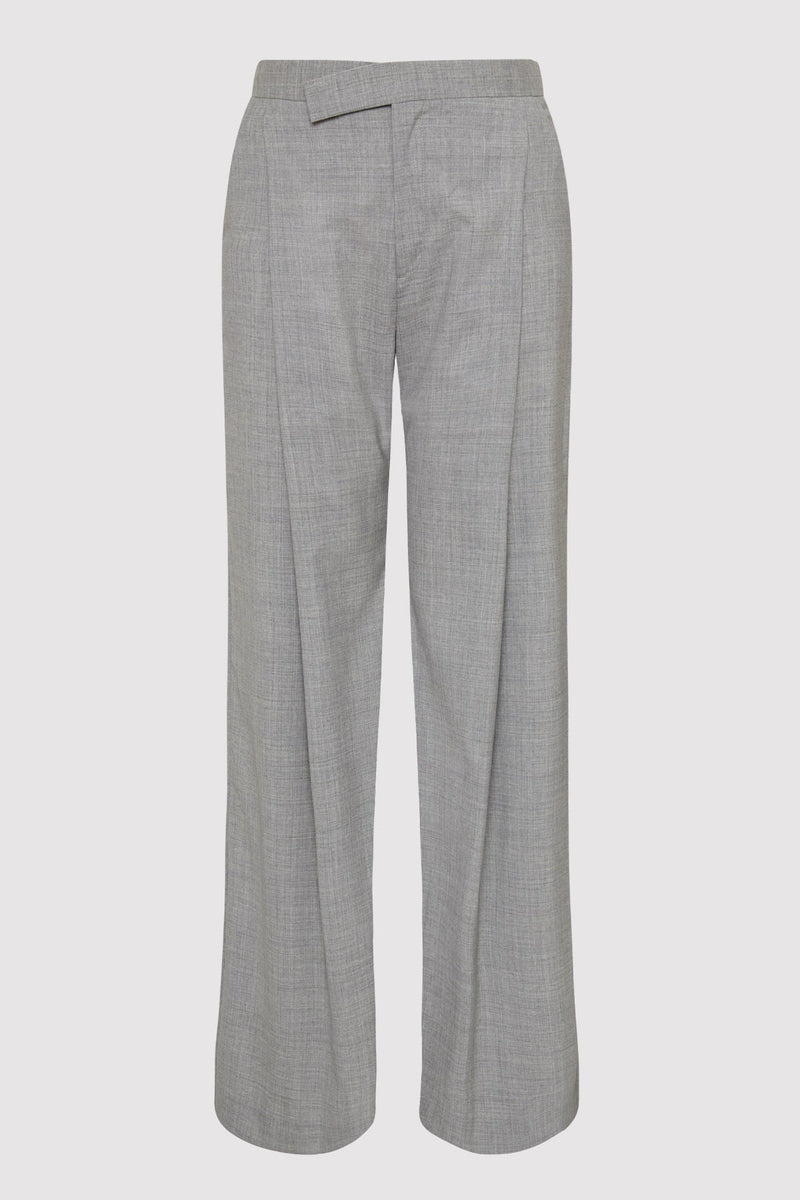 Overlap Waist Trousers - Grey