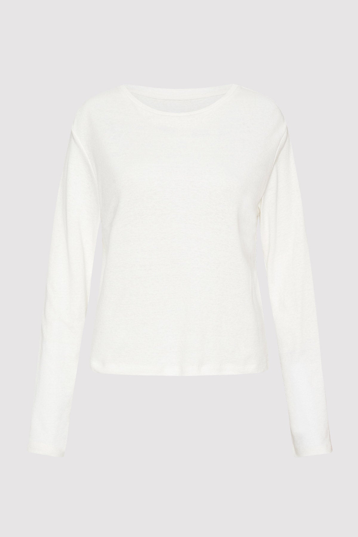 Jersey Long Sleeve Top - White