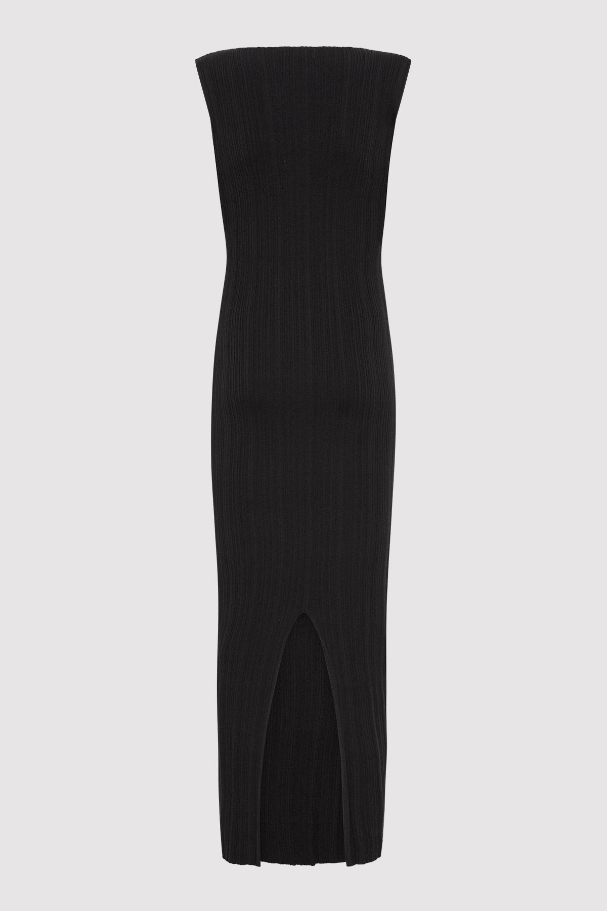 Vas Pleat Knit Dress - Black