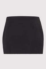 Tailored Wool Mini Skirt - Black