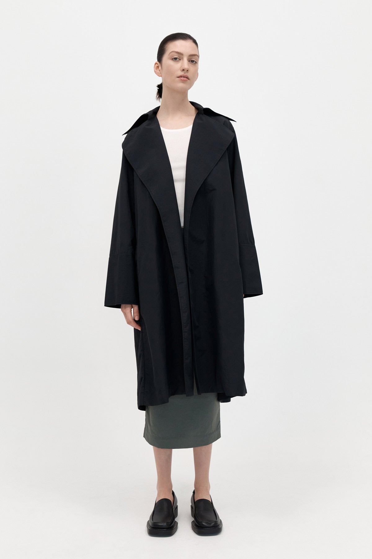 St. Agni Summer Trench Coat Black