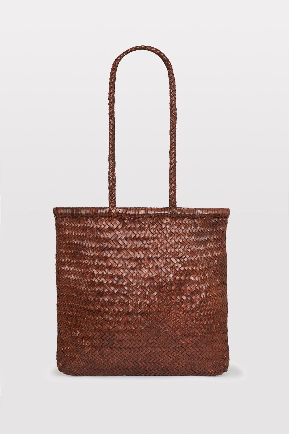 woven leather tote